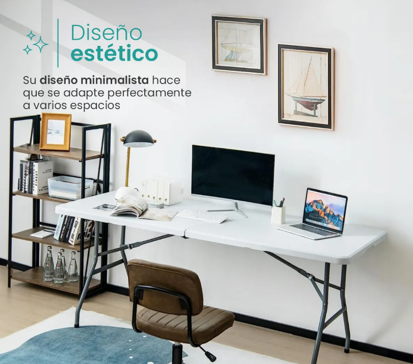 Mesa de exterior 180 de plástico